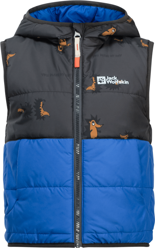 Kids' Gleely Insulated Hooded Vest Nordic Sky Jack Wolfskin