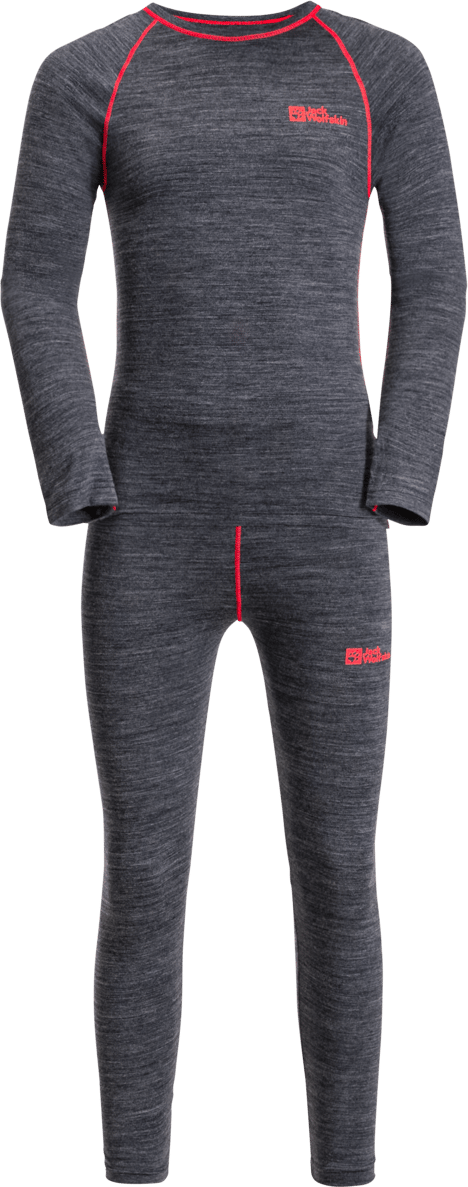 Kids' Merino Baselayer Set Night Blue Jack Wolfskin