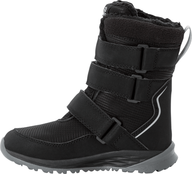 Kids' Polar Boot Texapore High Velcro Black / Grey Jack Wolfskin