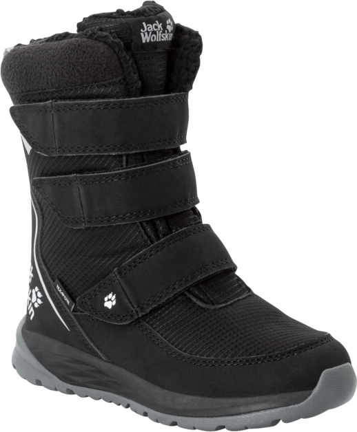 Kids’ Polar Boot Texapore High Velcro Black / Grey