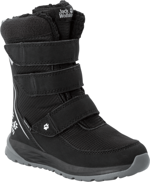 Kids' Polar Boot Texapore High Velcro Black / Grey