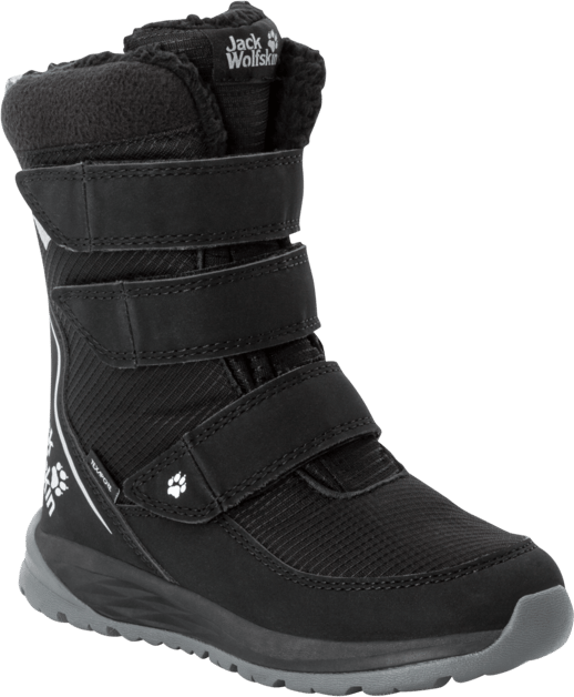 Kids' Polar Boot Texapore High Velcro Black / Grey Jack Wolfskin