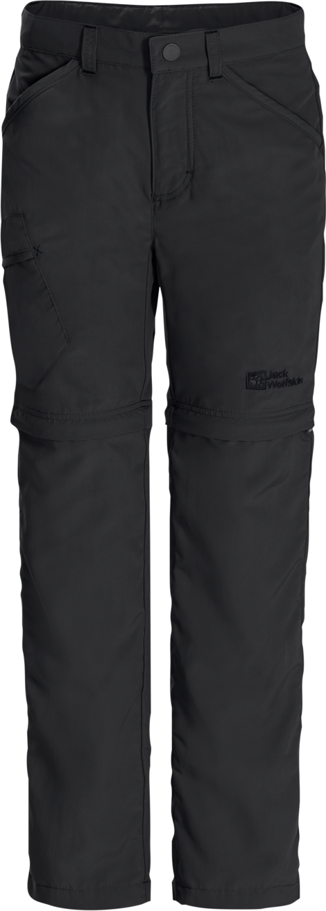 Jack Wolfskin Kids' Safari Zip Off Pants Black Ulkoiluhousut 152