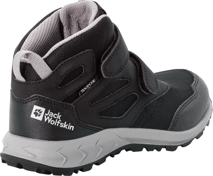 Kids' Woodland Texapore Mid VC Black / Grey Jack Wolfskin