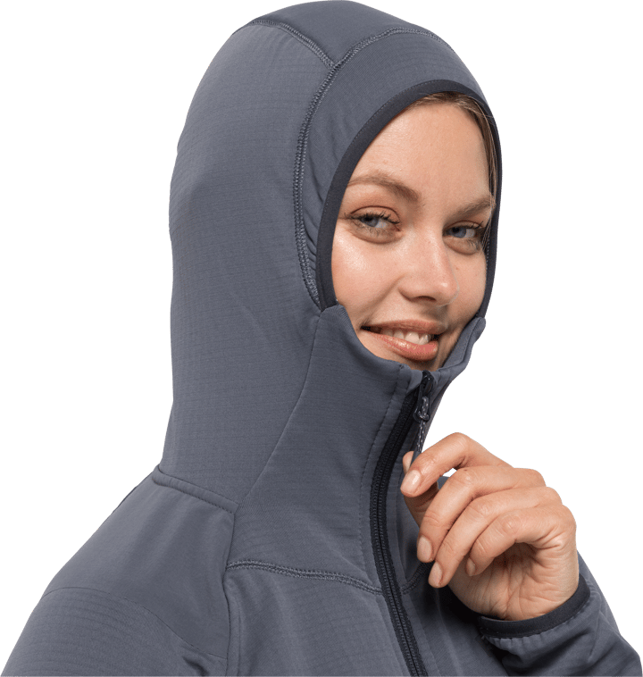 Jack Wolfskin Women's Kolbenberg Hooded Full Zip Dolphin Jack Wolfskin Jack Wolfskin Women's Kolbenberg Hooded Full Zip Dolphin Jack Wolfskin