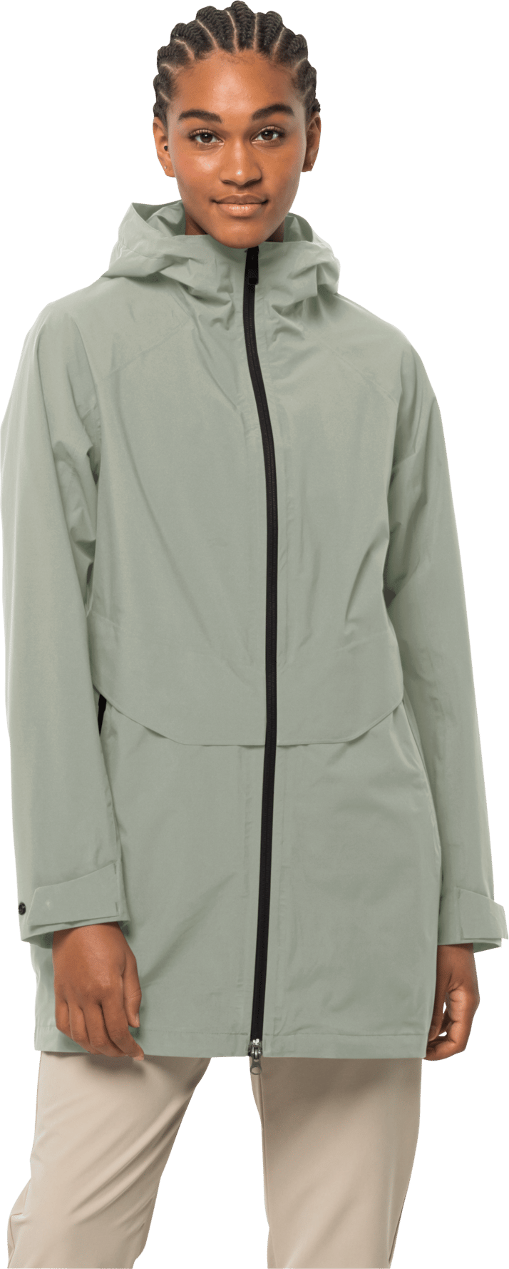 Jack Wolfskin Women's Mainkai Long Jacket Mint Leaf Jack Wolfskin