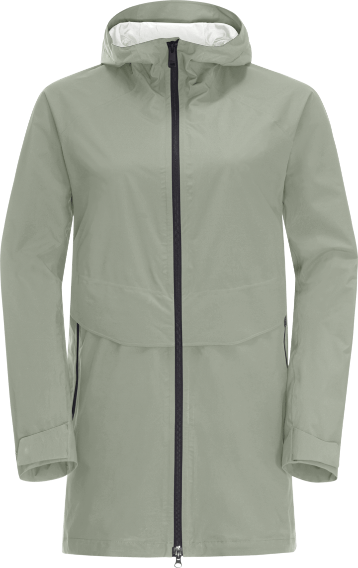 Jack Wolfskin Women's Mainkai Long Jacket Mint Leaf Jack Wolfskin