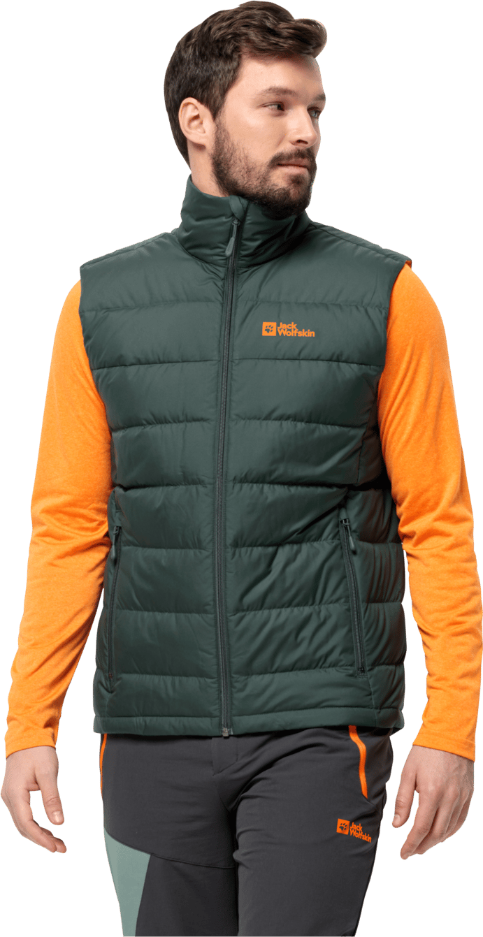 Jack Wolfskin Men's Ather Down Vest Black Olive Jack Wolfskin
