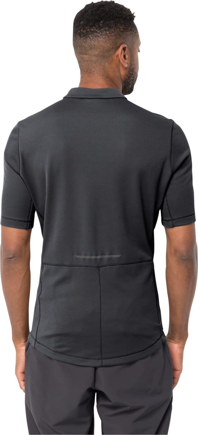 Jack Wolfskin Men's Bike Commute Half Zip T-Shirt Phantom Jack Wolfskin