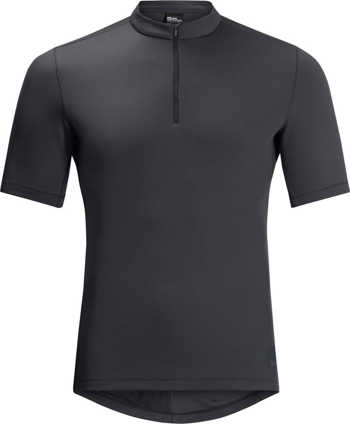 Jack Wolfskin Men's Bike Commute Half Zip T-Shirt Phantom Jack Wolfskin