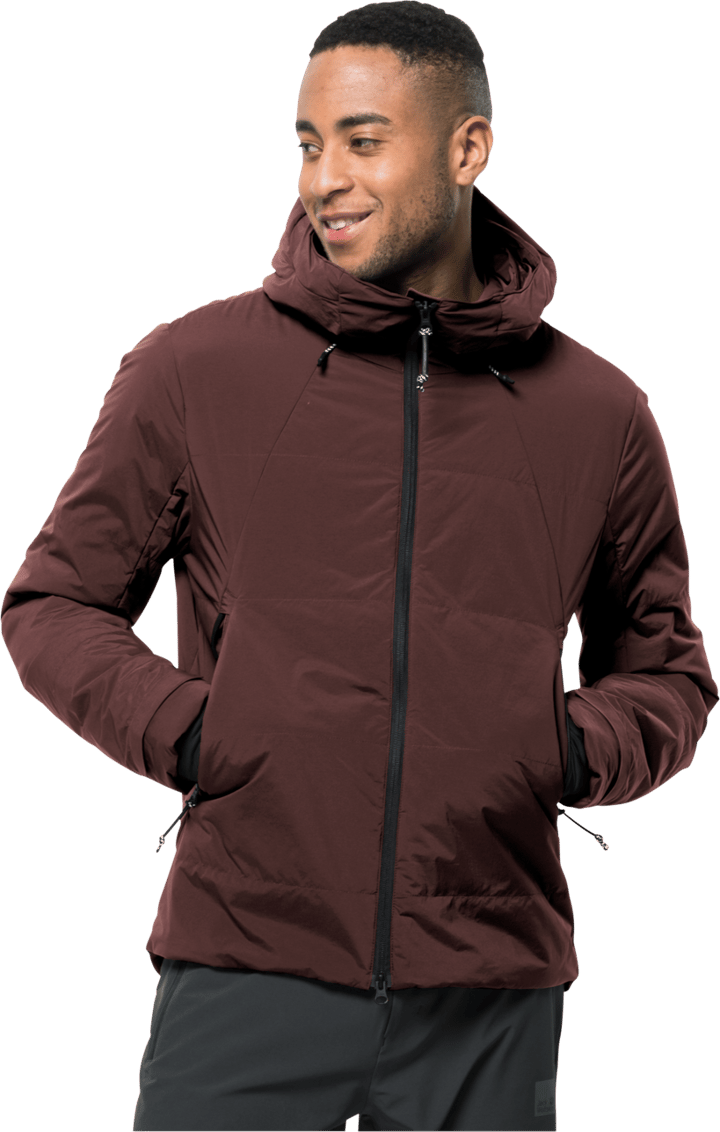 Jack Wolfskin Men's Bike Commute Insulated Jacket Dark Maroon Jack Wolfskin