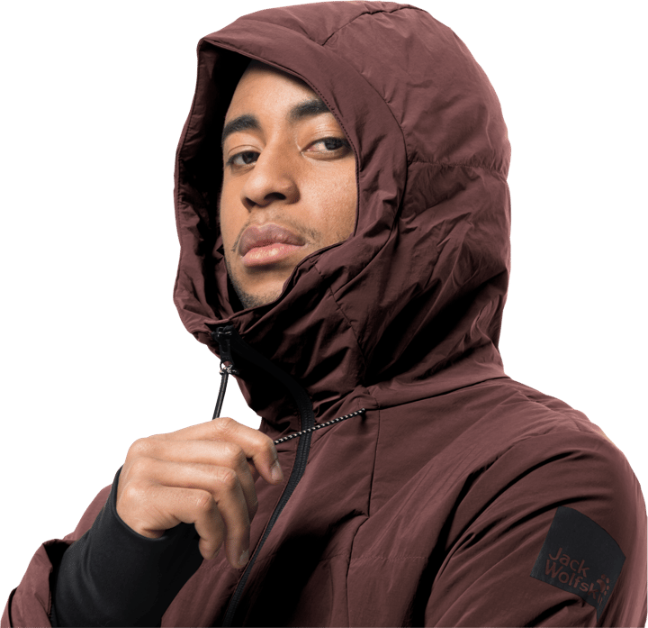 Jack Wolfskin Men's Bike Commute Insulated Jacket Dark Maroon Jack Wolfskin