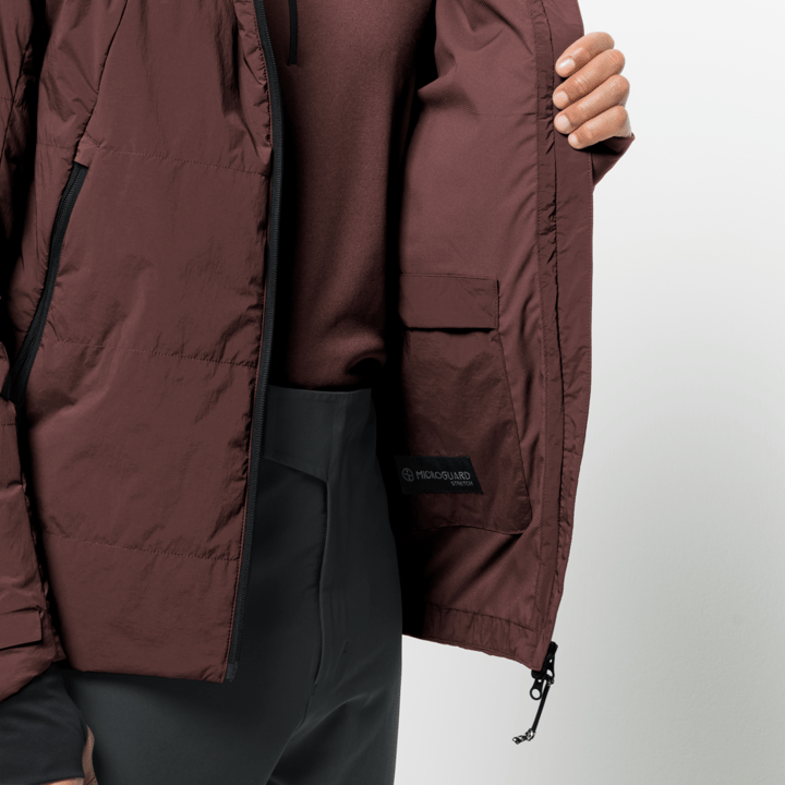 Jack Wolfskin Men's Bike Commute Insulated Jacket Dark Maroon Jack Wolfskin