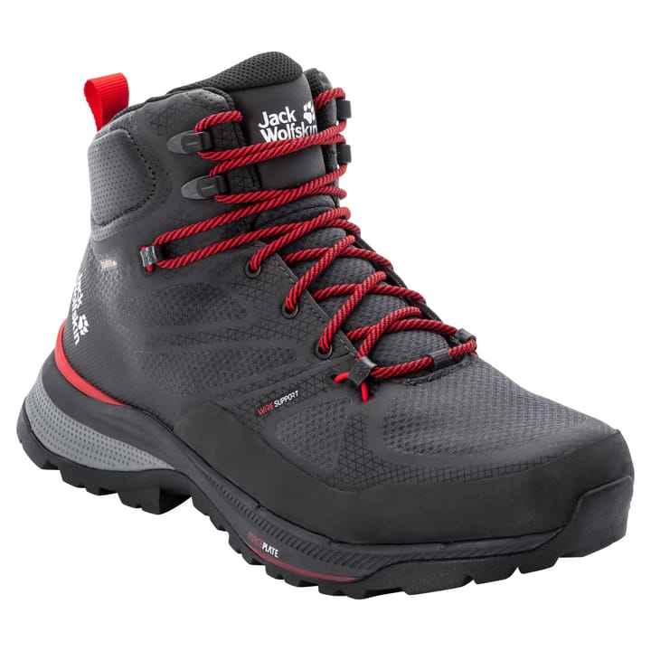 Jack Wolfskin Men's Force Striker Texapore Mid Phantom / Red Jack Wolfskin Jack Wolfskin Men's Force Striker Texapore Mid Phantom / Red Jack Wolfskin