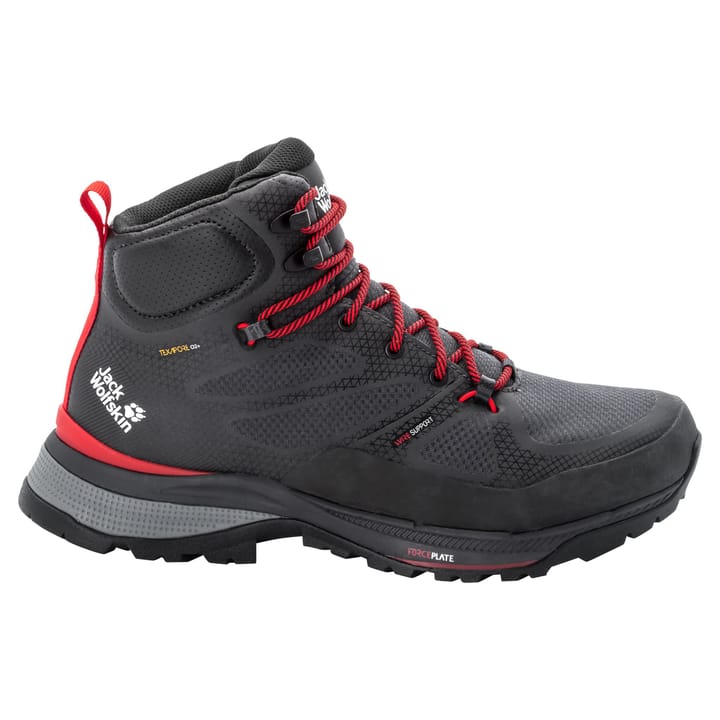 Jack Wolfskin Men's Force Striker Texapore Mid Phantom / Red Jack Wolfskin Jack Wolfskin Men's Force Striker Texapore Mid Phantom / Red Jack Wolfskin