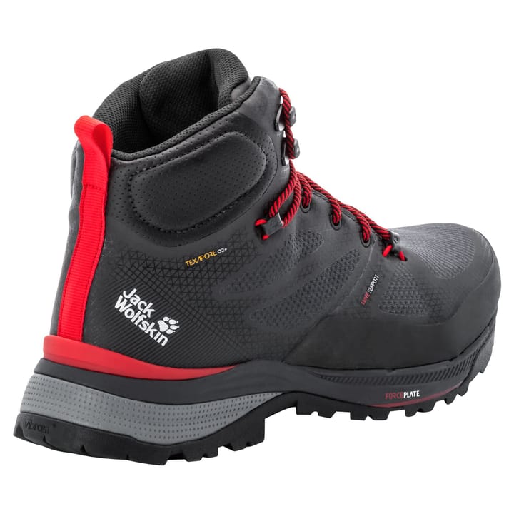 Jack Wolfskin Men's Force Striker Texapore Mid Phantom / Red Jack Wolfskin Jack Wolfskin Men's Force Striker Texapore Mid Phantom / Red Jack Wolfskin