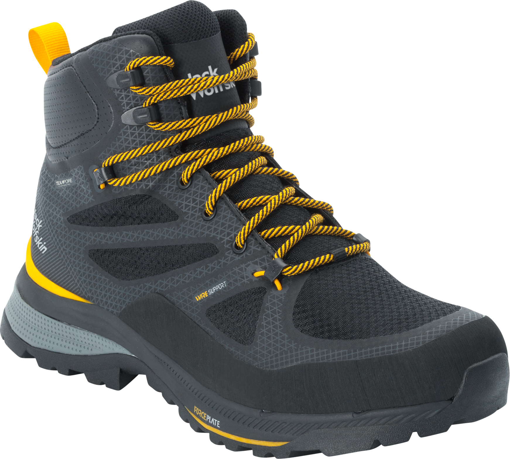 Men’s Force Striker Texapore Mid Black / Burly Yellow XT