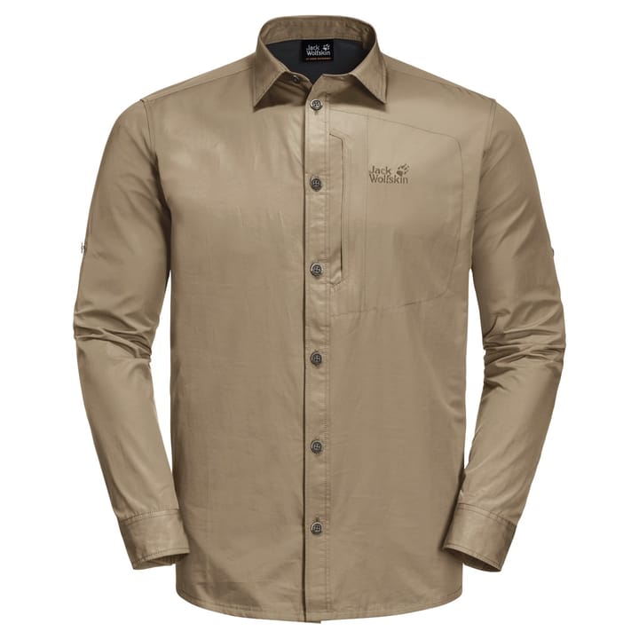 Jack Wolfskin Men's Lakeside Roll-up Shirt (2021) Sand Dune Jack Wolfskin