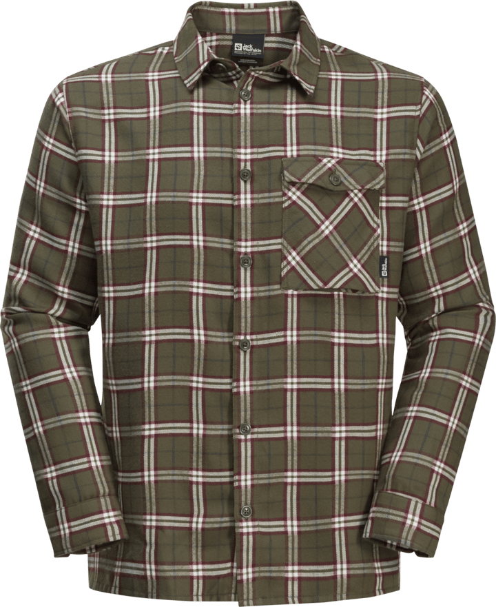 Men\'s Wanderweg Shirt Buy Checks | here | Men\'s Checks Wanderweg Olive Outnorth Dusty Shirt Olive Dusty