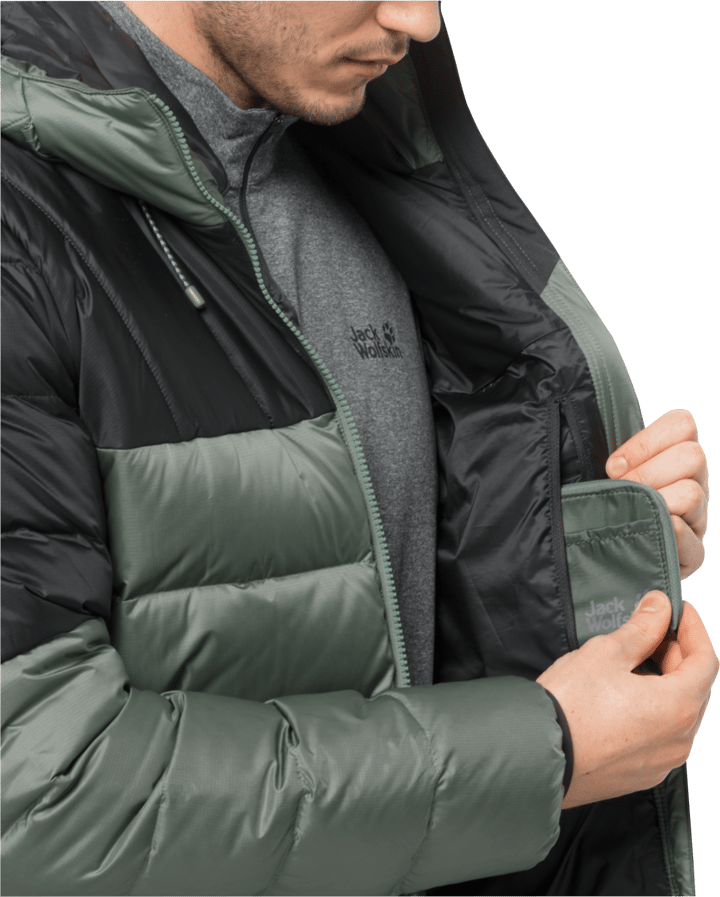 Jack Wolfskin Men's Nebelhorn Down Hoody Hedge Green Jack Wolfskin