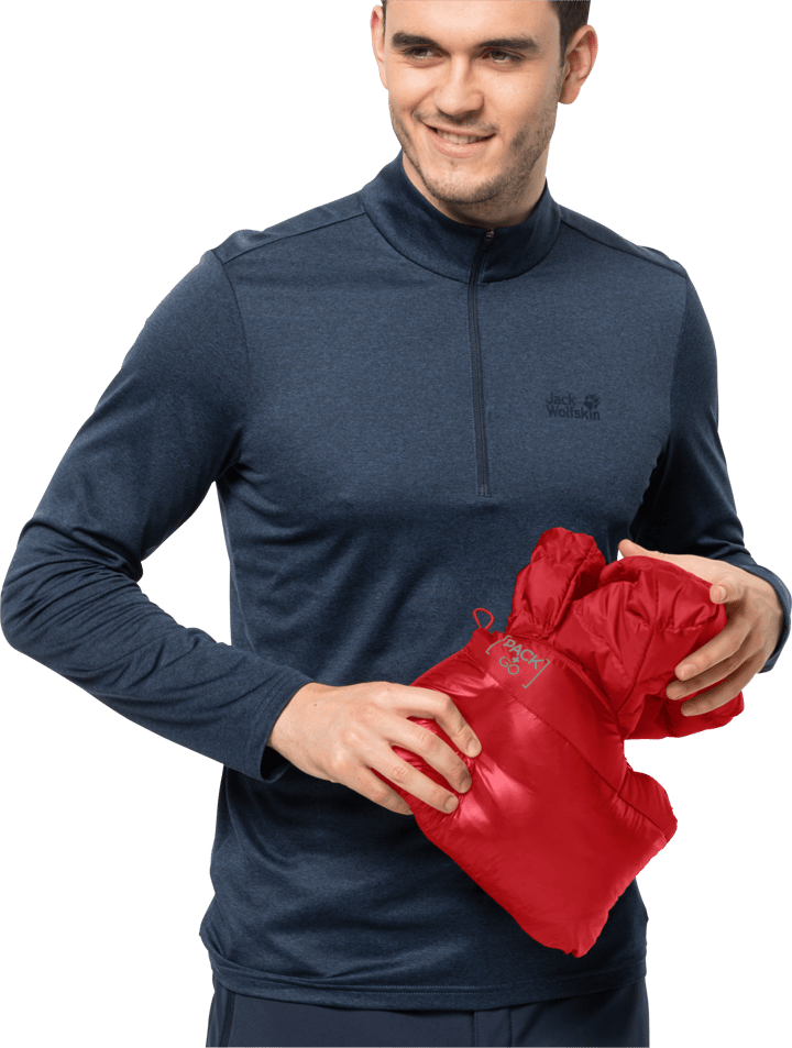 Jack Wolfskin Men's Pack & Go Down Jacket Adrenaline Red Jack Wolfskin