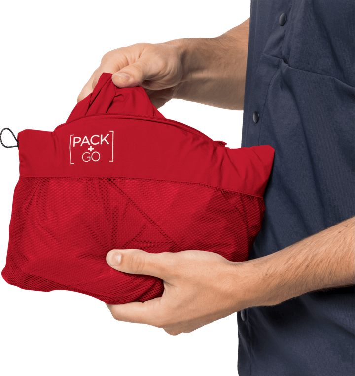 Jack Wolfskin Men's Pack & Go Shell Adrenaline Red Jack Wolfskin