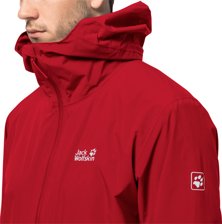 Jack Wolfskin Men's Pack & Go Shell Adrenaline Red Jack Wolfskin Jack Wolfskin Men's Pack & Go Shell Adrenaline Red Jack Wolfskin