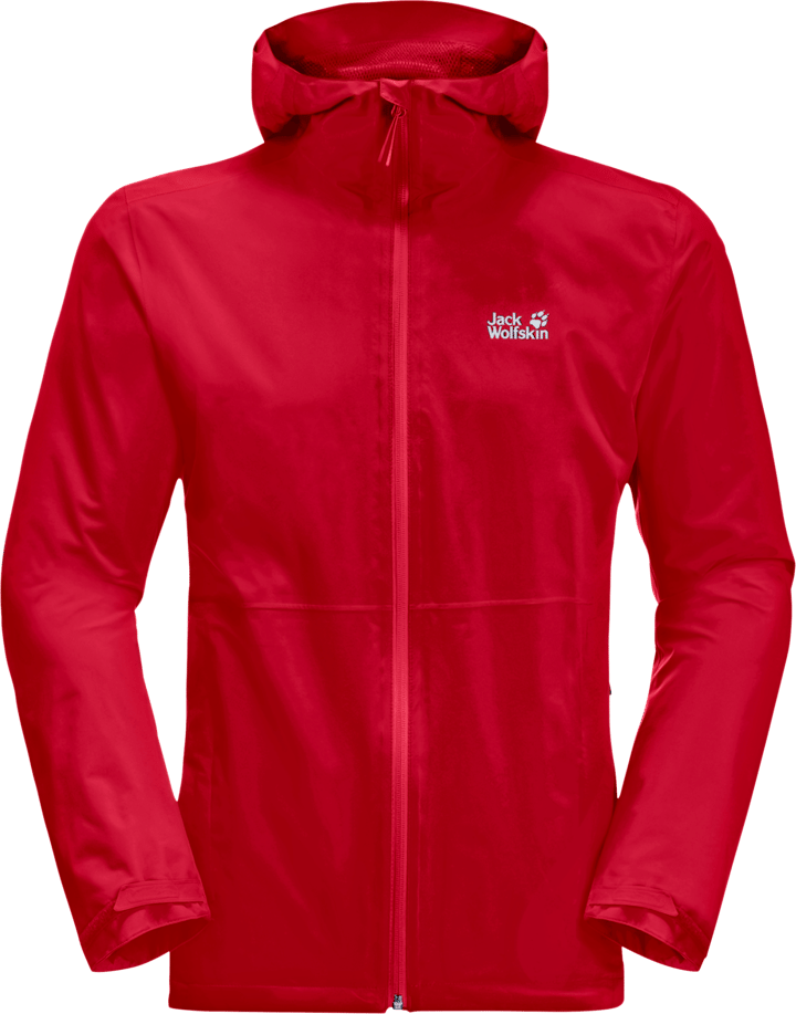 Jack Wolfskin Men's Pack & Go Shell Adrenaline Red Jack Wolfskin Jack Wolfskin Men's Pack & Go Shell Adrenaline Red Jack Wolfskin