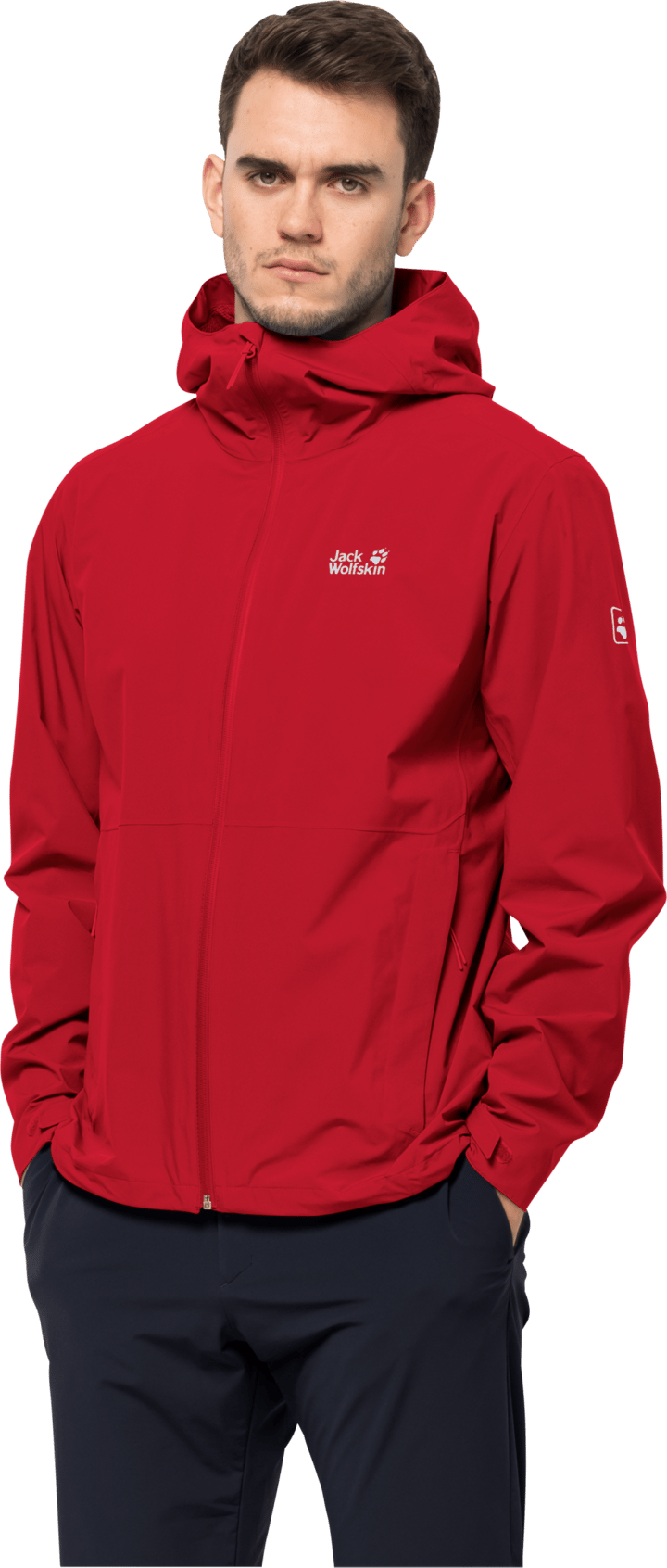 Jack Wolfskin Men's Pack & Go Shell Adrenaline Red Jack Wolfskin