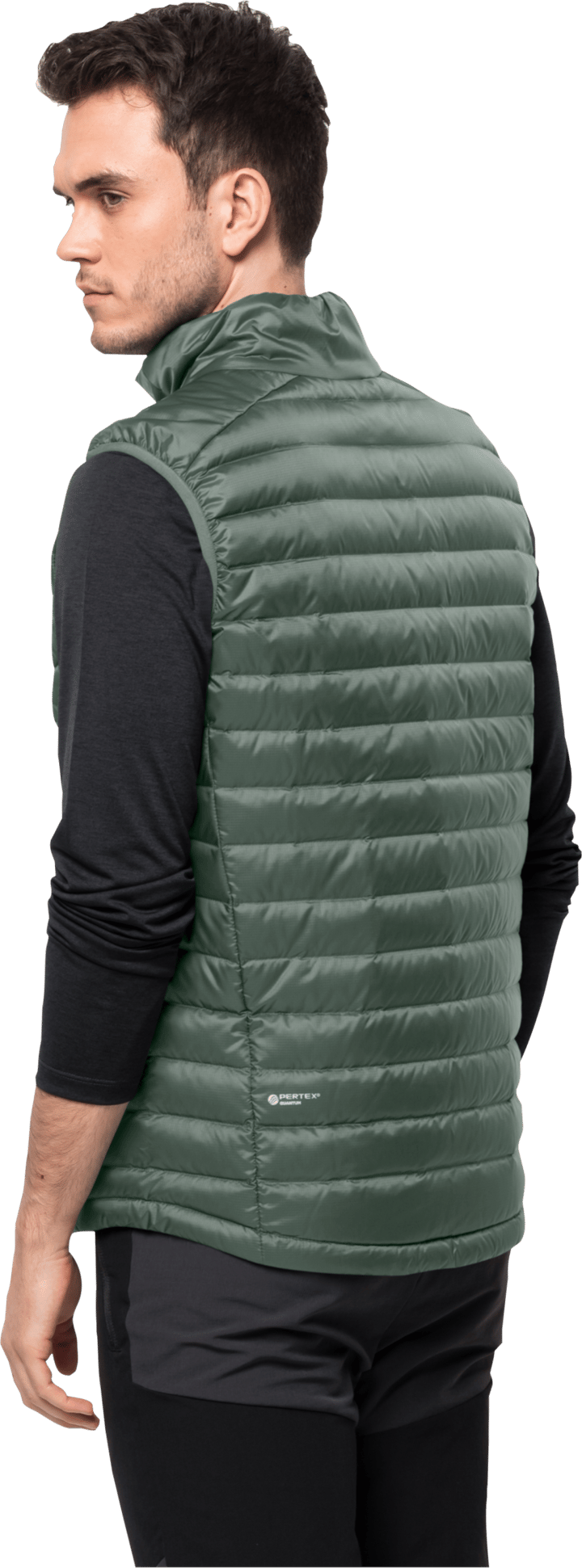 Men's Passamani Down Vest Hedge Green Jack Wolfskin