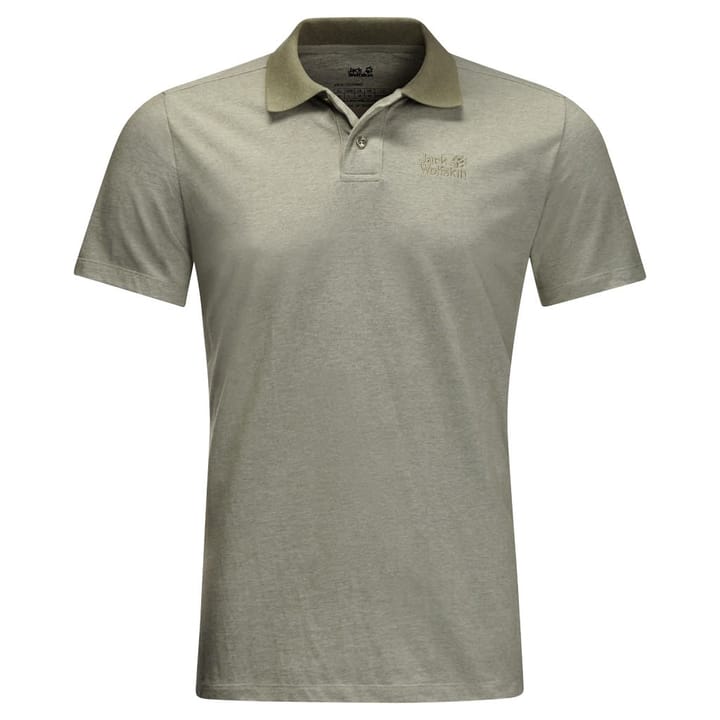 Jack Wolfskin Men's Pique Polo Khaki Jack Wolfskin