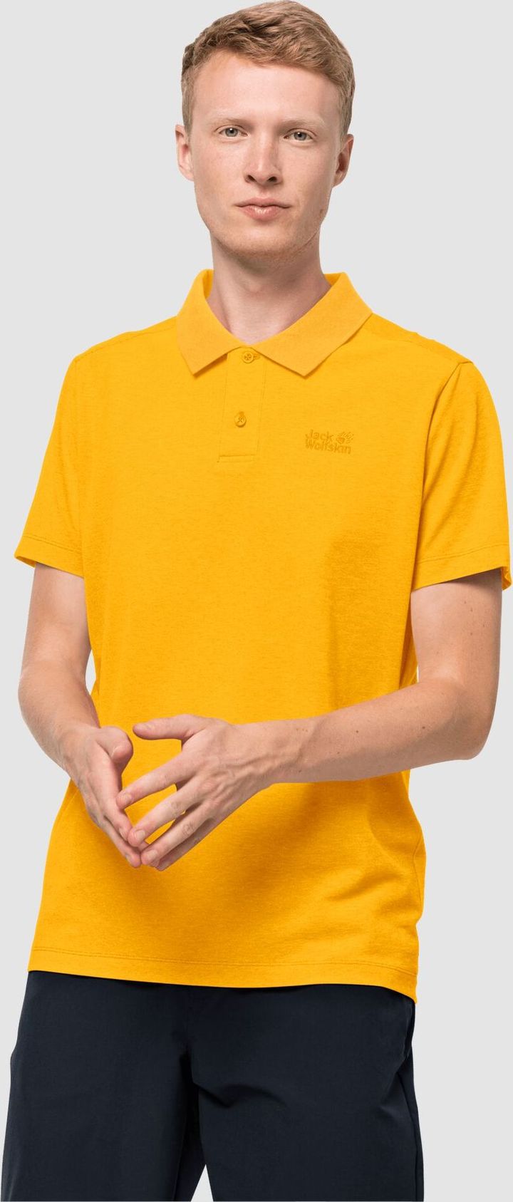 Jack Wolfskin Men's Pique Polo Burly Yellow Xt Jack Wolfskin Jack Wolfskin Men's Pique Polo Burly Yellow Xt Jack Wolfskin