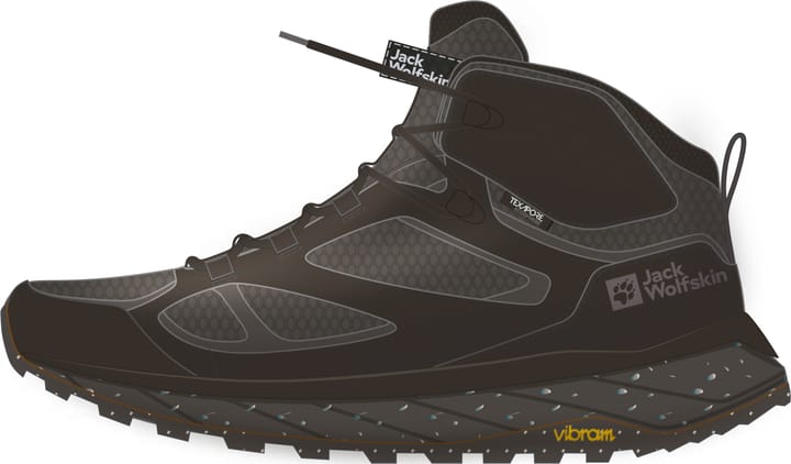 Jack Wolfskin Men's Terraventure Texapore Mid  Black Jack Wolfskin