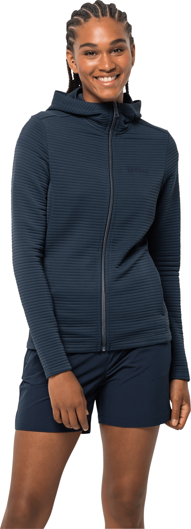 Women's Modesto Hooded Jacket Night Blue Jack Wolfskin