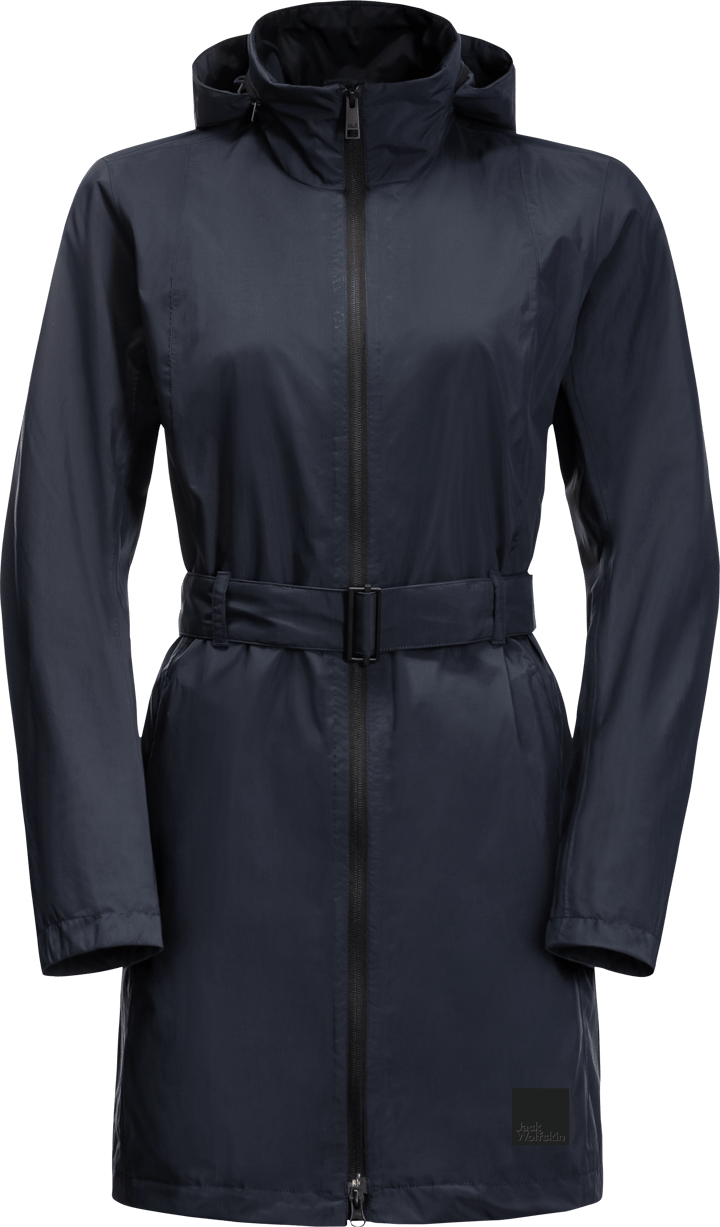 Women's Norden Port Coat Night Blue Jack Wolfskin