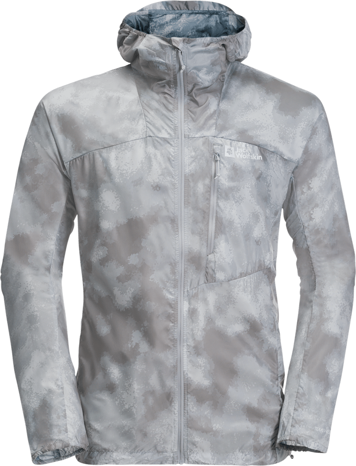 Men's Prelight Windbreaker Silver Grey All Over Jack Wolfskin