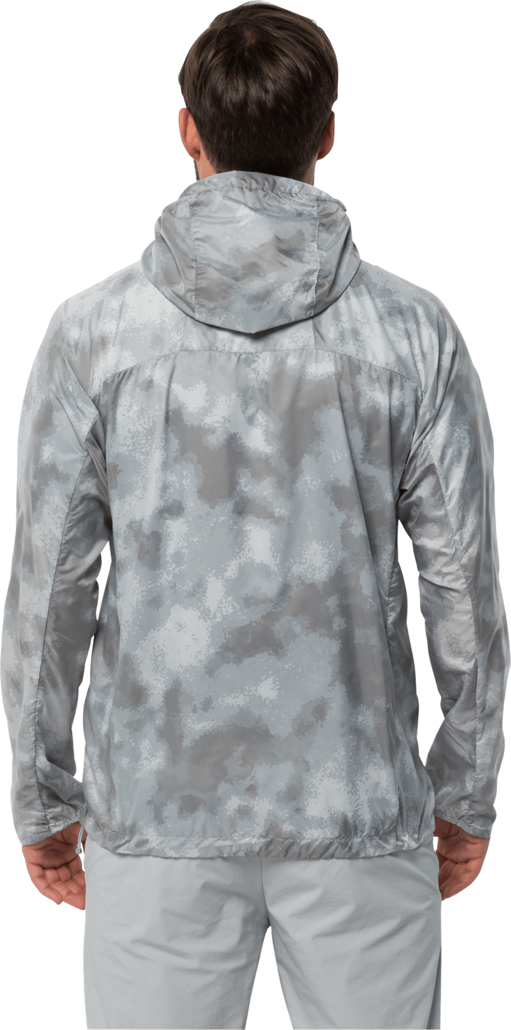 Men's Prelight Windbreaker Silver Grey All Over Jack Wolfskin