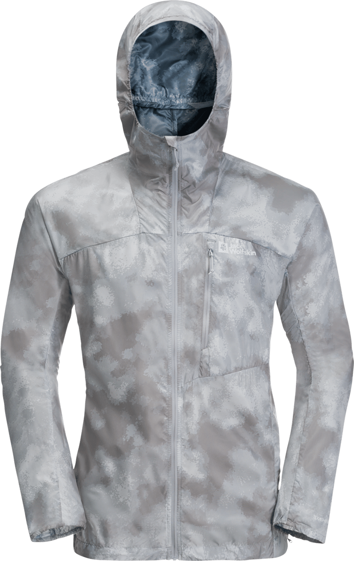 Men's Prelight Windbreaker Silver Grey All Over Jack Wolfskin