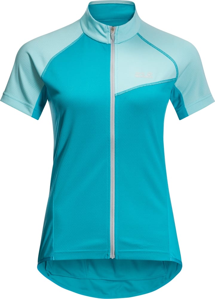 Jack Wolfskin Women's Tourer Fullzip Tee Dark Aqua Jack Wolfskin