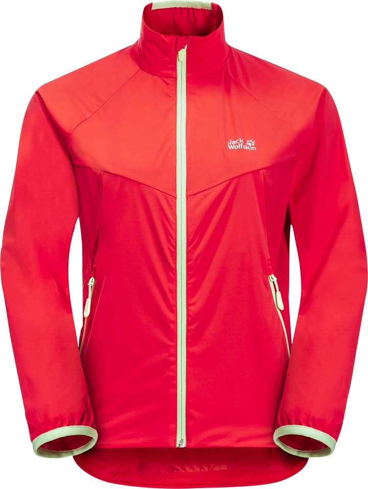 Women's Tourer Softshell Jacket Tulip Red Jack Wolfskin