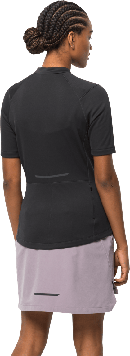Jack Wolfskin Women's Bike Commute Half Zip T-Shirt Phantom Jack Wolfskin