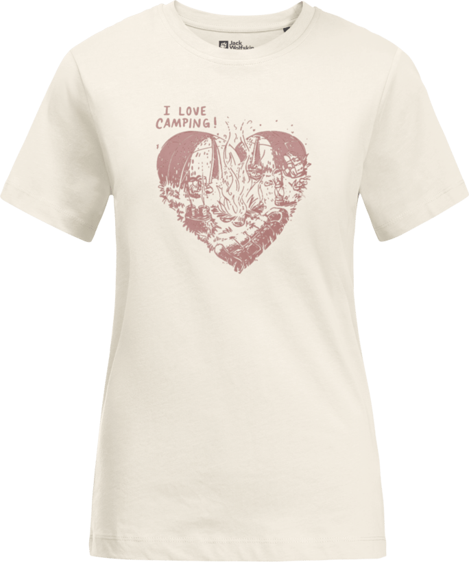 Jack Wolfskin Women's Camping Love T Cotton White Jack Wolfskin