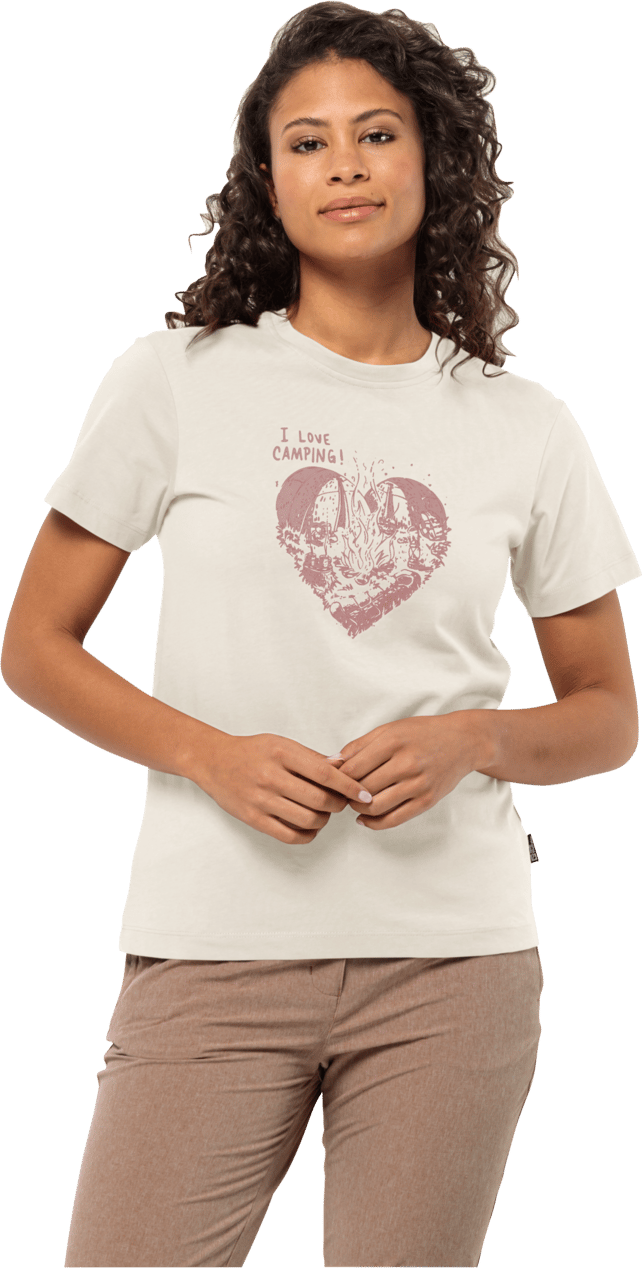 Jack Wolfskin Women's Camping Love T Cotton White Jack Wolfskin
