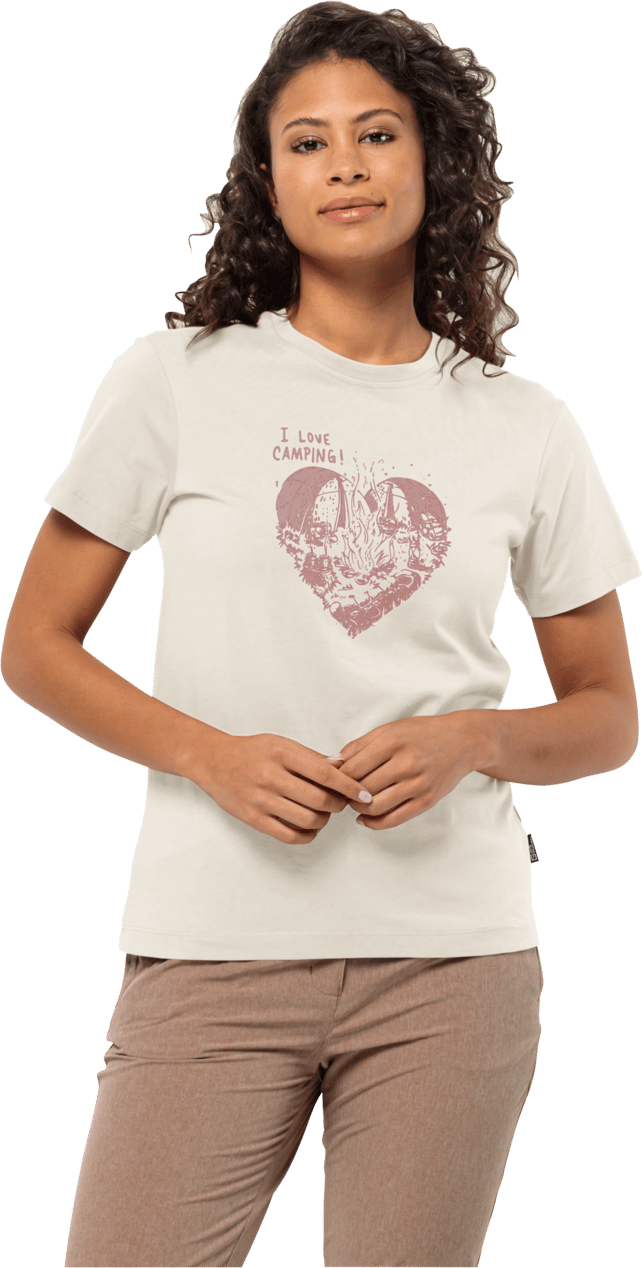 Women's Camping Love T Cotton White Jack Wolfskin