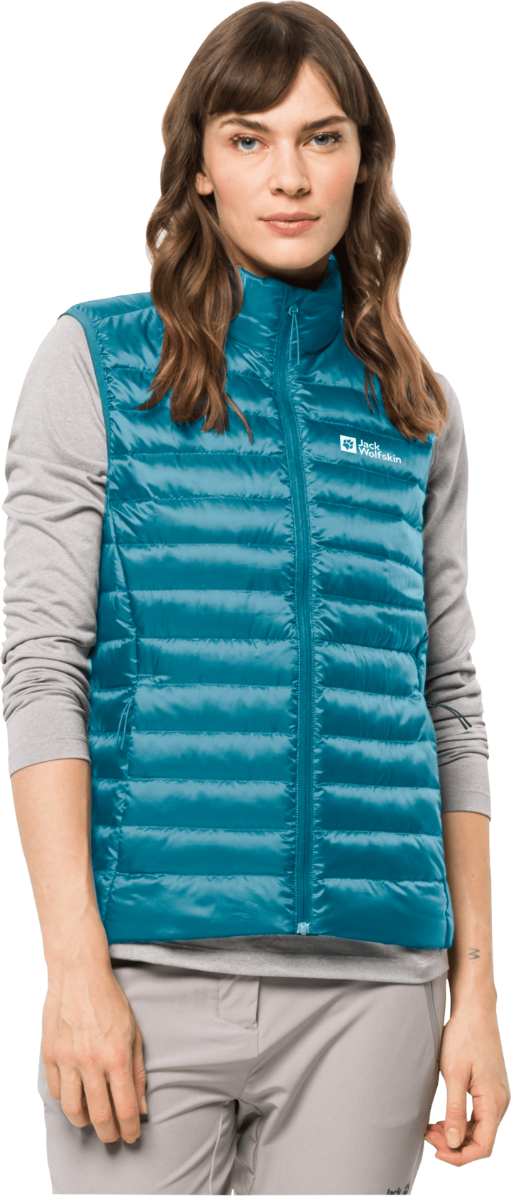 Women's Pack & Go Down Vest Freshwater Blue Jack Wolfskin