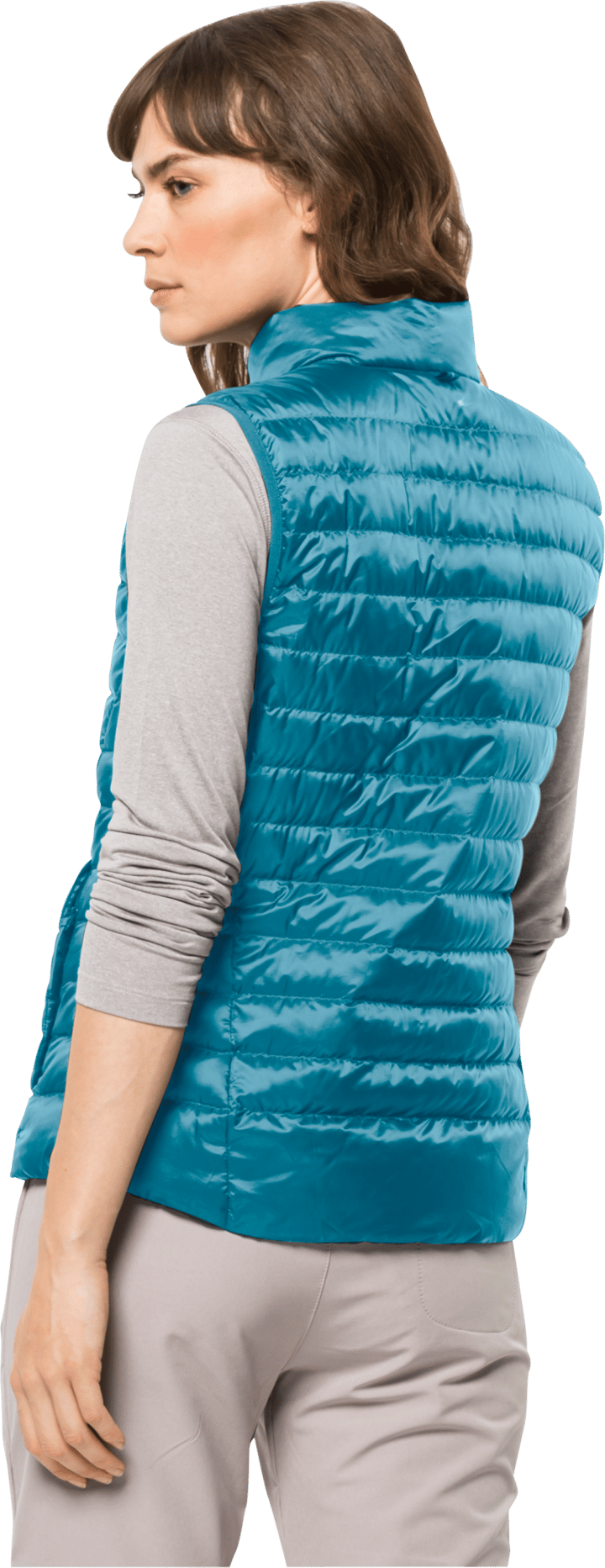 Women's Pack & Go Down Vest Freshwater Blue Jack Wolfskin