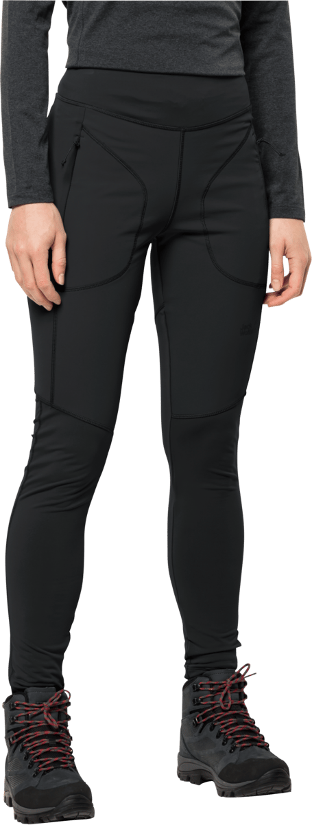 Women's Salmaser Tights Black Jack Wolfskin