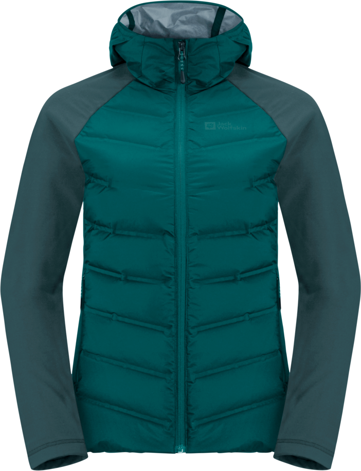 Jack Wolfskin Women's Tasman Down Hybrid Sea Green L, Sea Green