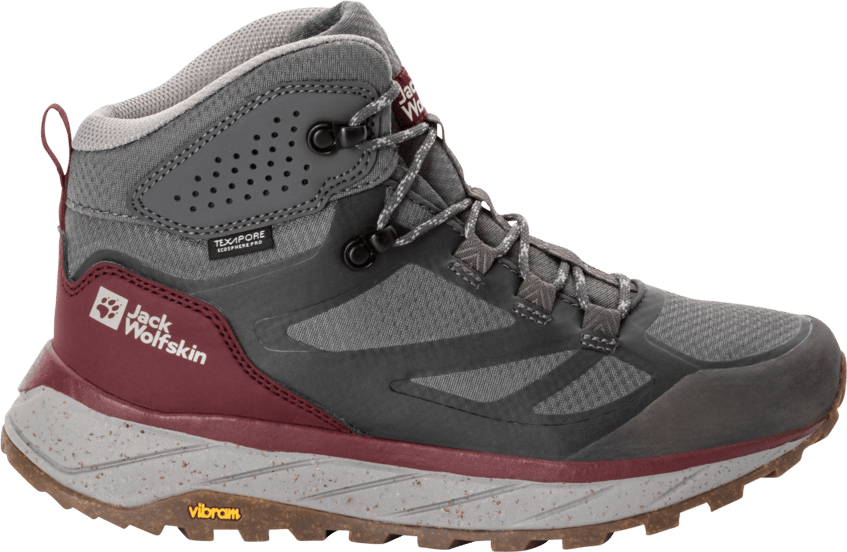 【Jack Wolfskin】新品 TERRAVENTURE TEXA…26.5 Jack Wolfskin Women's Terraventure Texapore Mid Dark Maroon | Buy