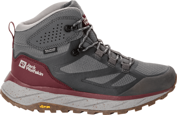 Jack Wolfskin Women's Terraventure Texapore Mid Dark Maroon Jack Wolfskin